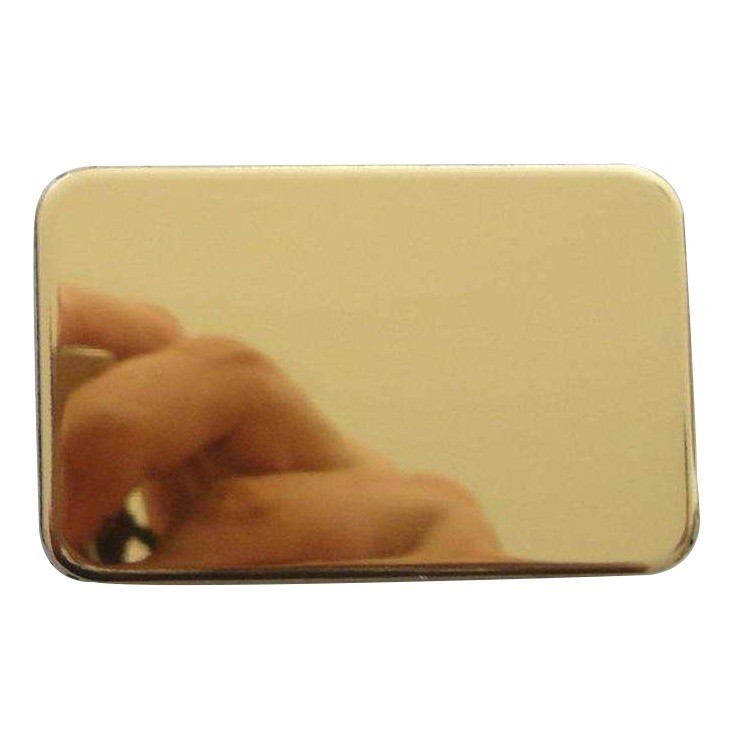0.06mm-0.5mm Aluminum Thickness Golden Mirror ACP Panels for Gas Station Wall Cladding